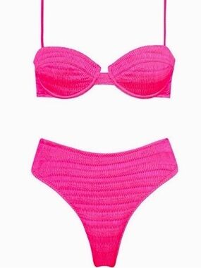 triangl swimwear hot pink high rise bikini NWT!